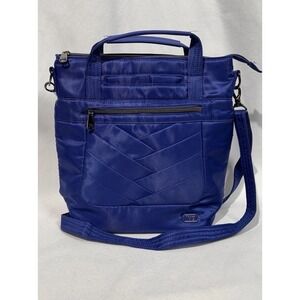 Lug Purse Shoulder Bag Royal Blue Courier Quilted